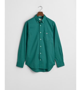 Gant Camicia Regular Fit in popeline verde