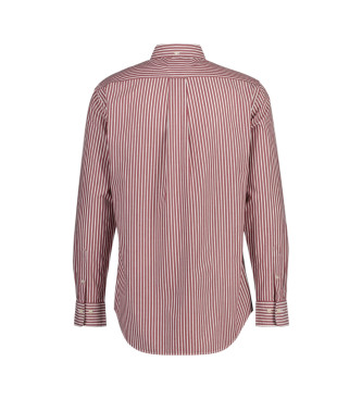 Gant Bordeaux gestreept popeline Regular Fit overhemd
