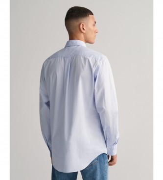 Gant Regular Fit blauw poplin overhemd
