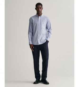 Gant Camicia in popeline a righe blu da banchiere dalla vestibilit regolare