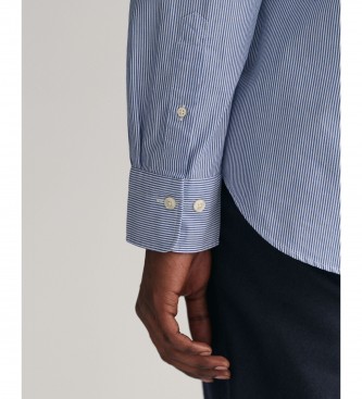 Gant Camicia in popeline a righe blu da banchiere dalla vestibilit regolare