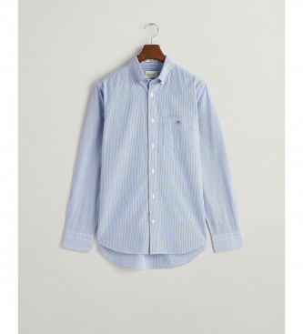Gant Camicia in popeline a righe blu da banchiere dalla vestibilit regolare