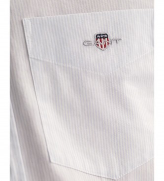 Gant Camisa Banker Stripe azul de popelina de ajuste regular