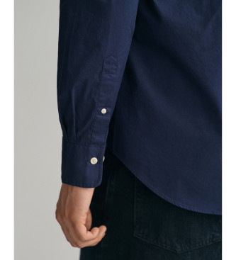 Gant Camisa de popelina de ajuste regular azul-marinho