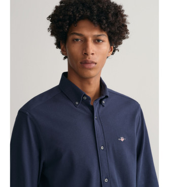 Gant Camicia in piqu blu scuro dalla vestibilit regolare
