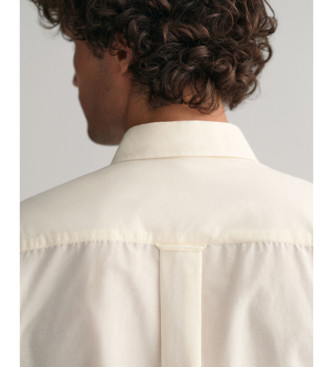 Gant Kremowa biała koszula o luźnym kroju z jedwabiu i bawełny