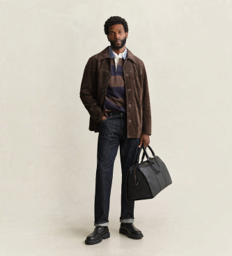 Gant Polo à rayures marron et bleu marine