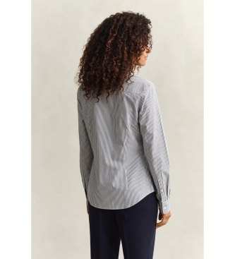 Gant Chemise slim fit en popeline à rayures bleu marine