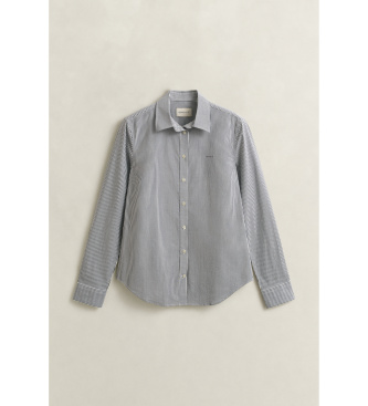 Gant Chemise slim fit en popeline à rayures bleu marine
