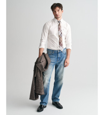 Gant Srajca Slim Fit Poplin Stretch Poplin bela