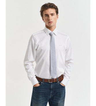 Gant Camicia in raso bianco slim fit