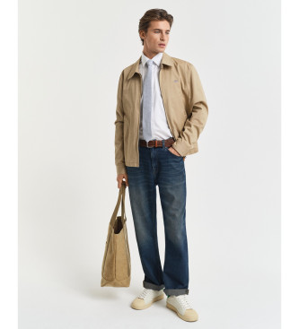 Gant Camicia in raso bianco slim fit