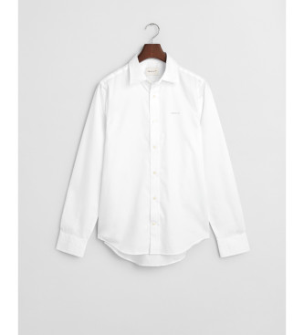 Gant Camicia in raso bianco slim fit