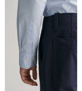 Gant Camicia slim fit in popeline a righe azzurre