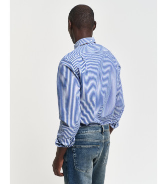 Gant Slim Fit Poplin Striped Shirt blue