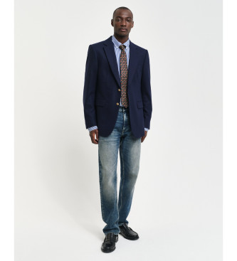 Gant Slim Fit stribet poplinskjorte bl