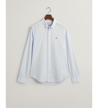 Gant Camicia slim fit in popeline a righe azzurre