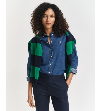 Gant Camisa Regular Fit azul