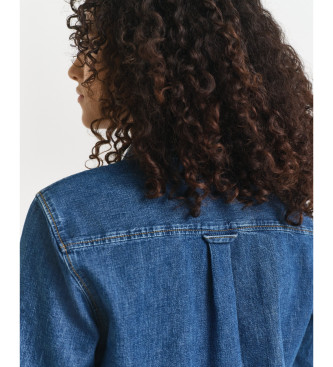 Gant Camisa Regular Fit azul