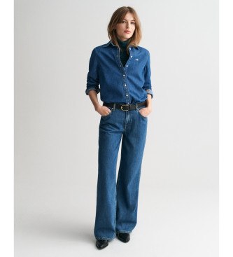 Gant Camisa Regular Fit azul