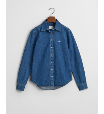 Gant Camisa Regular Fit azul