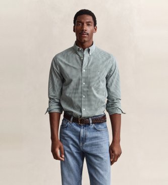 Gant Chemise classique à carreaux Vichy vert