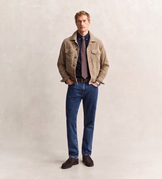 Gant Camicia classica in popeline blu navy