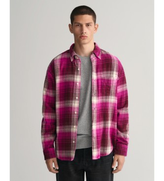 Gant Thick flannel Relaxed Fit lilac shirt