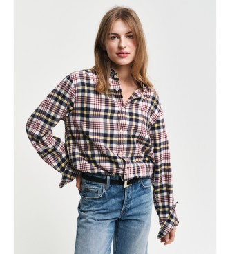 Gant Camisa de flanela xadrez de ajuste regular multicolorida