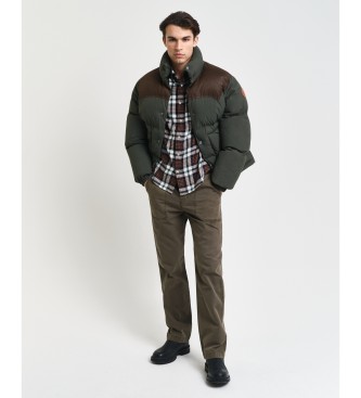 Gant Regular Fit Brun rutig flanellskjorta