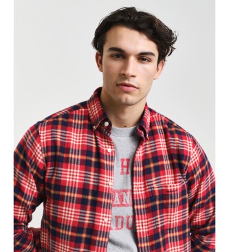 Gant Flannel Regular Fit ternet skjorte rd