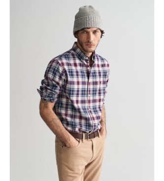 Gant Camicia in flanella dalla vestibilit regolare scozzese blu scuro