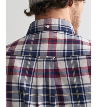 Gant Flanellhemd Regular Fit Marine Kariert Jasp