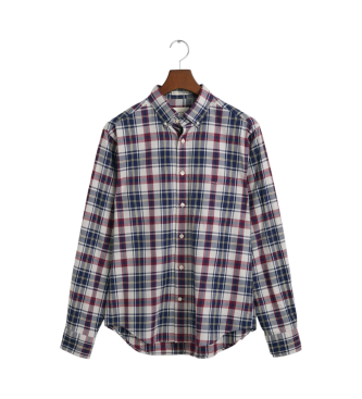 Gant Koszula flanelowa Regular Fit Navy Plaid Jaspé