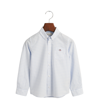 Gant Camicia in popeline a quadri con scudo Vichy blu