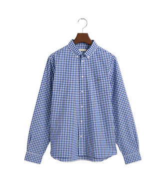 Gant Camisa Vichy Shield Teens em popelina xadrez azul