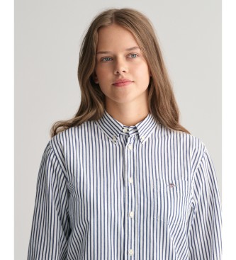 Gant Shield navy striped poplin shirt