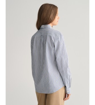Gant Shield navy striped poplin shirt