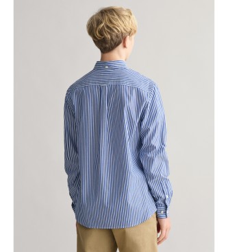 Gant Shield Teens camisa de popelina s riscas azul