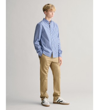 Gant Shield Teens Chemise en popeline raye bleue