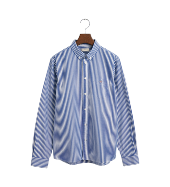 Gant Shield Teens camisa de popelina s riscas azul