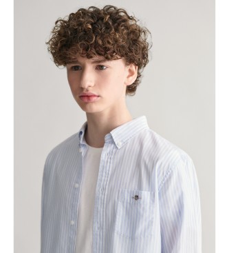 Gant Shield striped poplin shirt blue