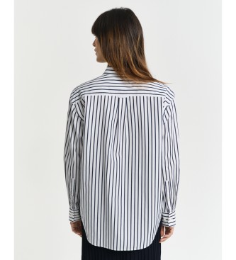 Gant Camisa clssica de popelina s riscas azul-marinho de corte descontrado