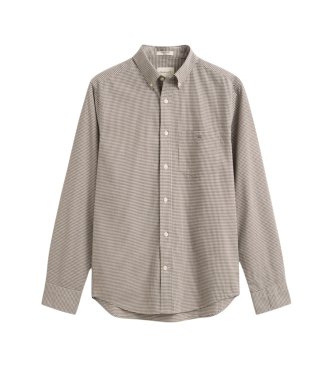 Gant Chemise classique à carreaux Vichy taupe