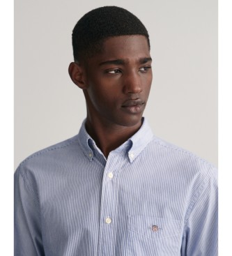 Gant Poplin shirt Regular Fit Banker Stripe blue