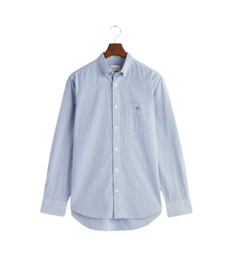 Gant Camicia blu in popeline a righe da banchiere dalla vestibilit regolare