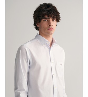 Gant Camicia in popeline a righe blu da banchiere dalla vestibilit regolare