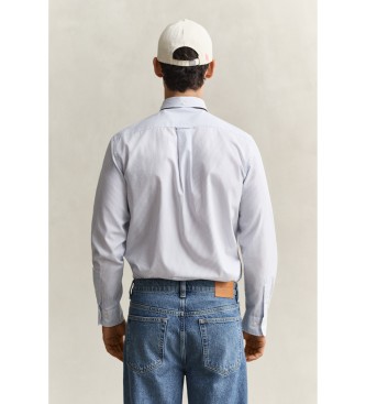 Gant Camicia in popeline Regular Fit a righe azzurro chiaro