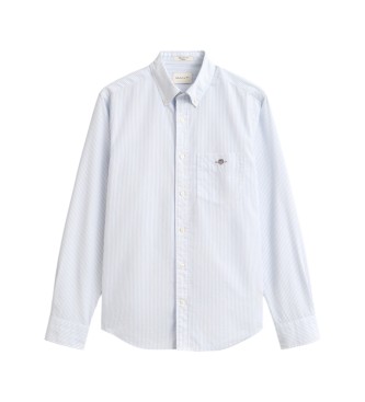 Gant Camicia in popeline Regular Fit a righe azzurro chiaro
