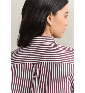 Gant Camisa de listras cor de bordô